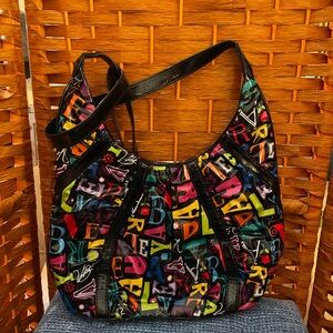 Vera Bradley Black Shoulder Bag with Adjustable Strap